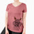 Thanksgiving George the Toy Poodle - Women's V-neck Shirt