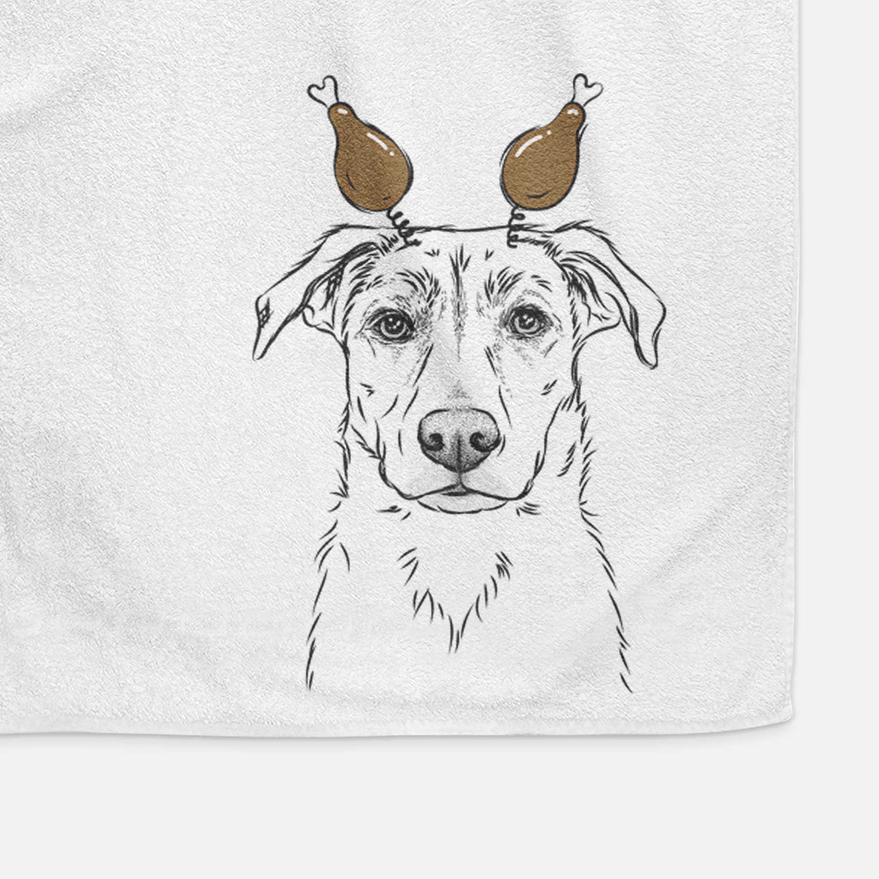 Peanut the Lab Mix Decorative Hand Towel