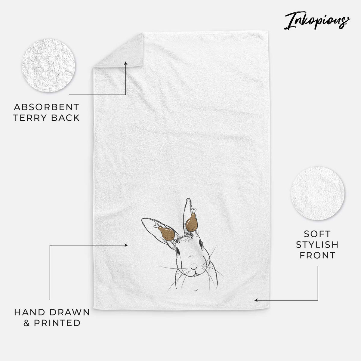 Penny the Belgian Hare Decorative Hand Towel