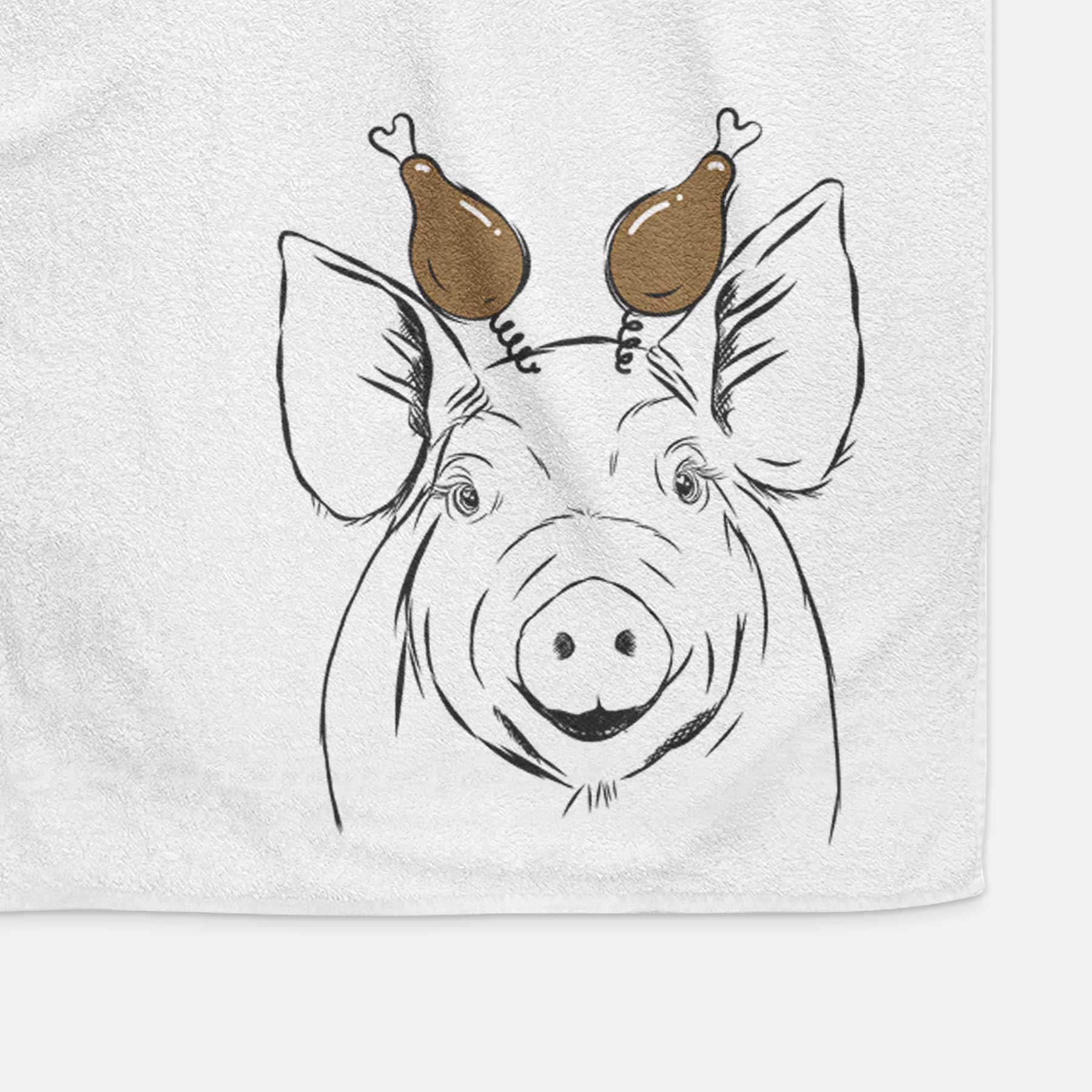 Perry the Pig Decorative Hand Towel