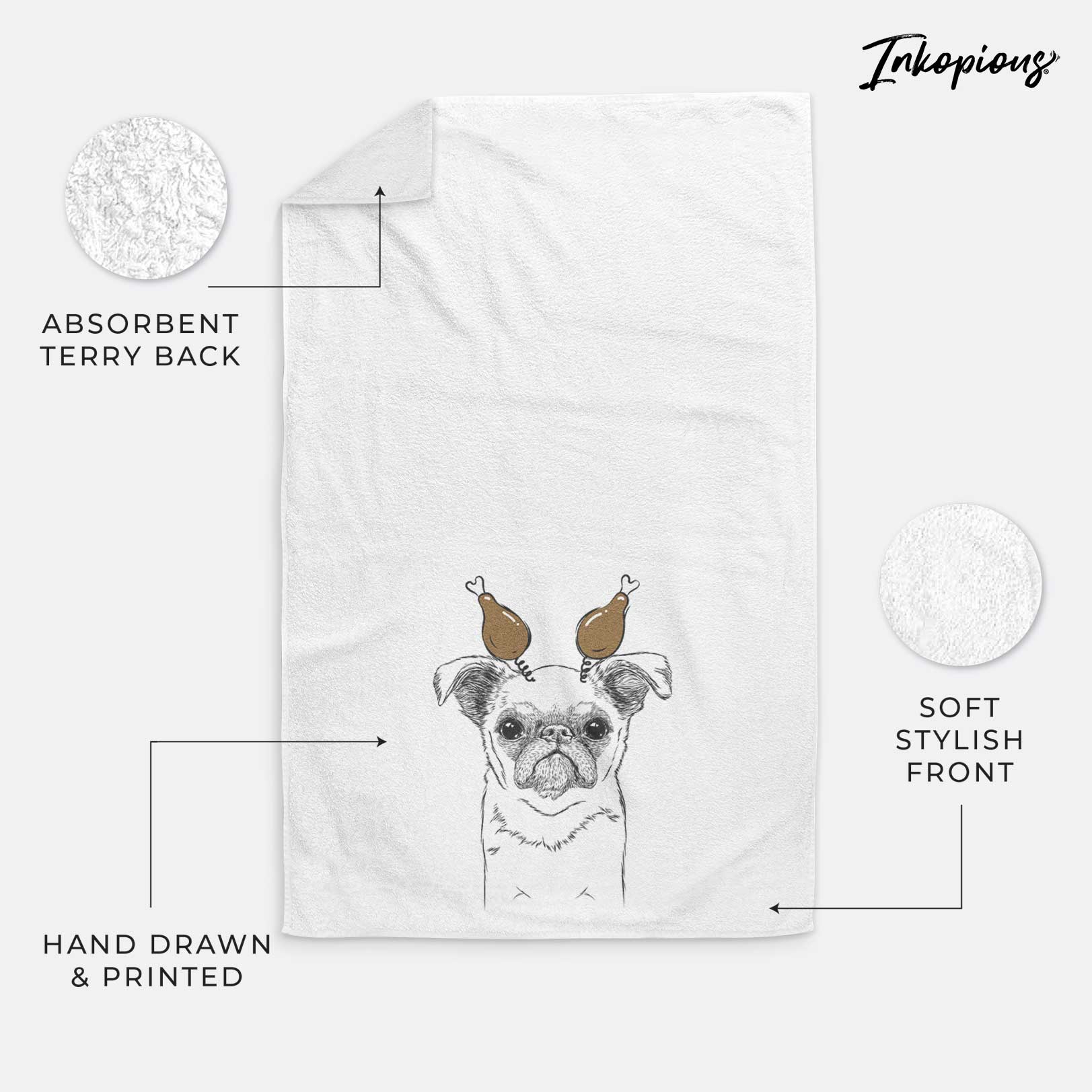 Petit Penny the Brussels Griffon Decorative Hand Towel