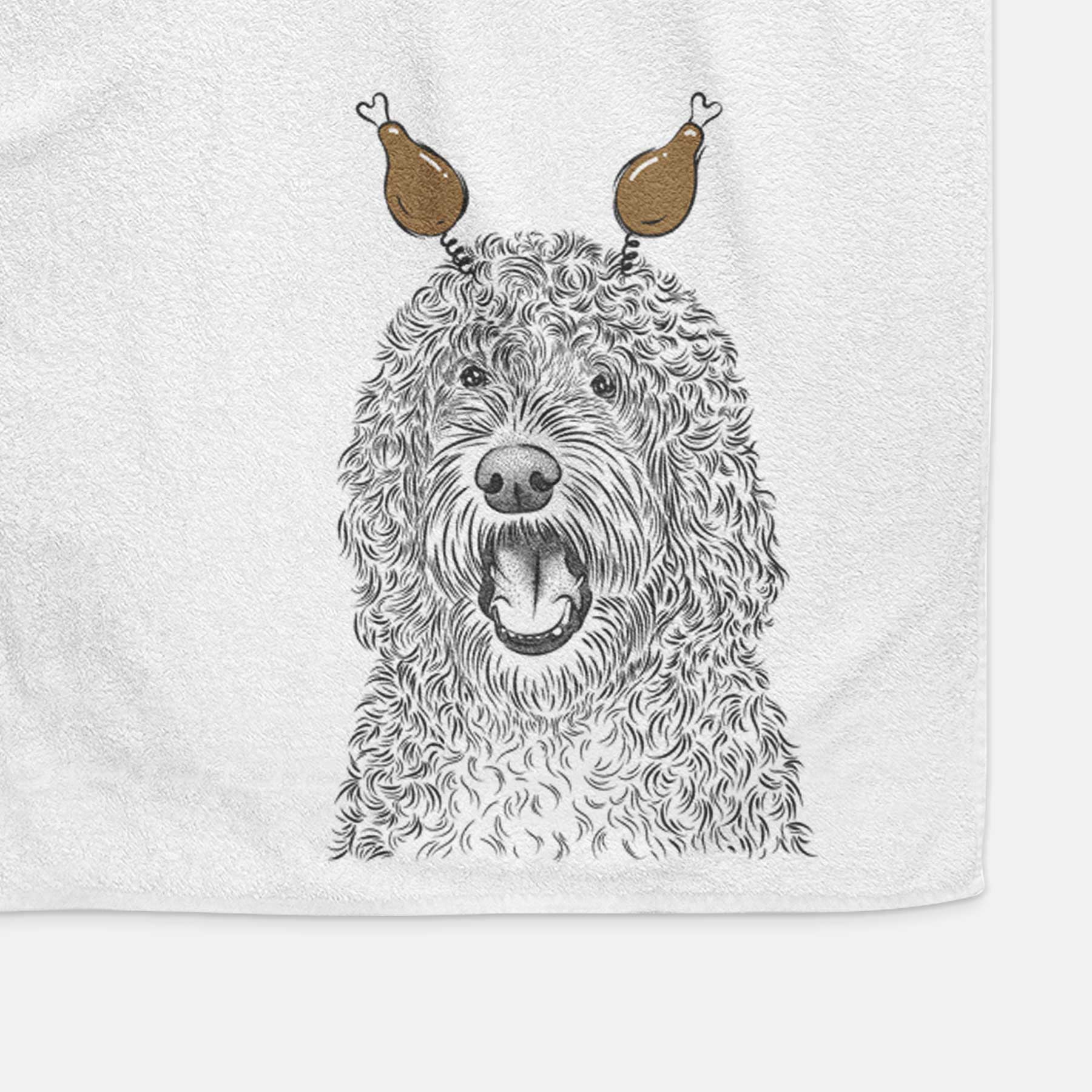 Phillip the Portuguese Water Dog Decorative Hand Towel