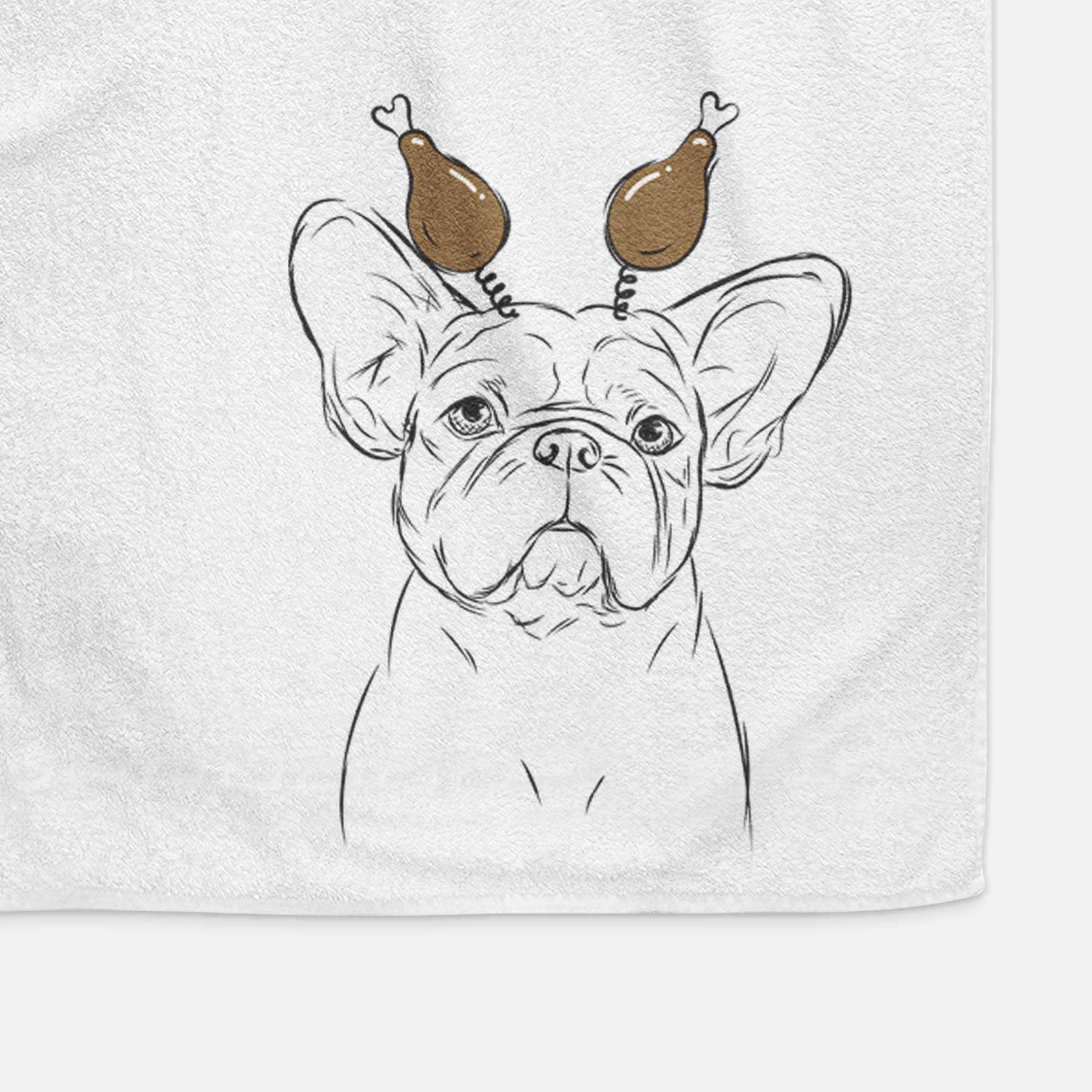 Pierre the French Bulldog Decorative Hand Towel