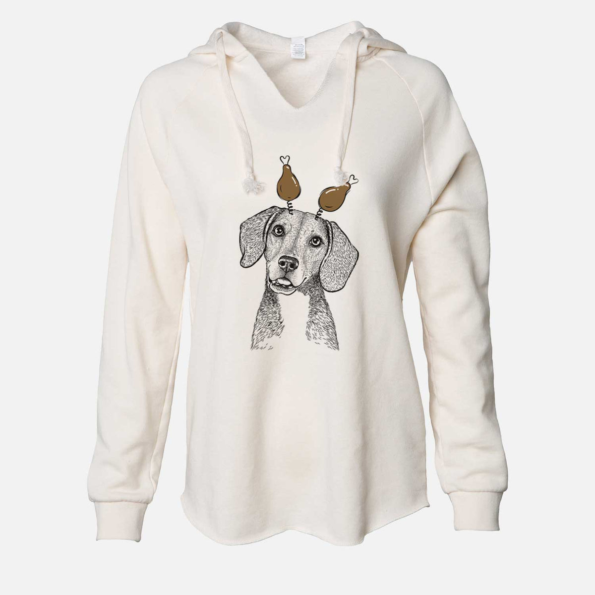Thanksgiving Piggy the Beagle Mix - Cali Wave Hooded Sweatshirt