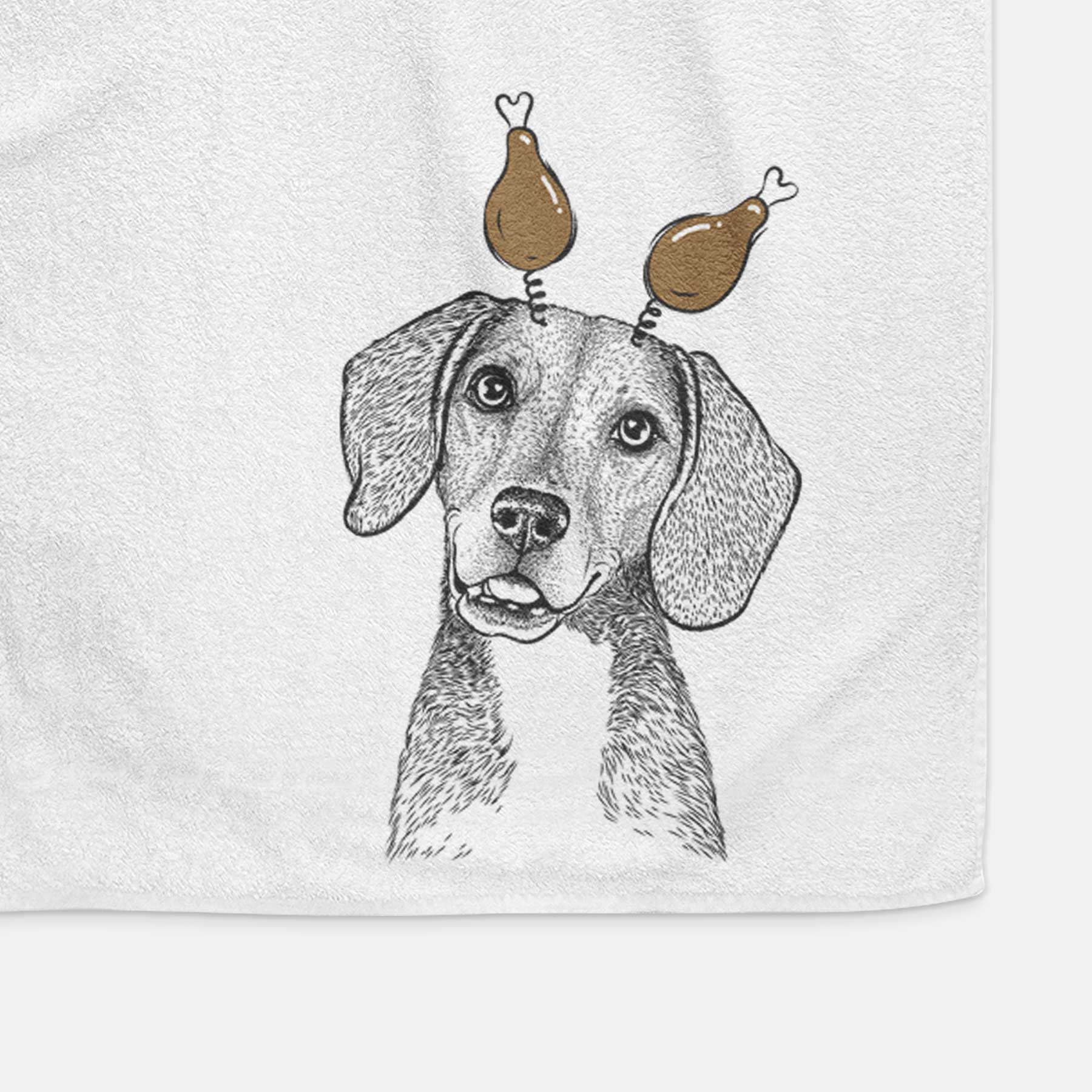 Piggy the Beagle Mix Decorative Hand Towel