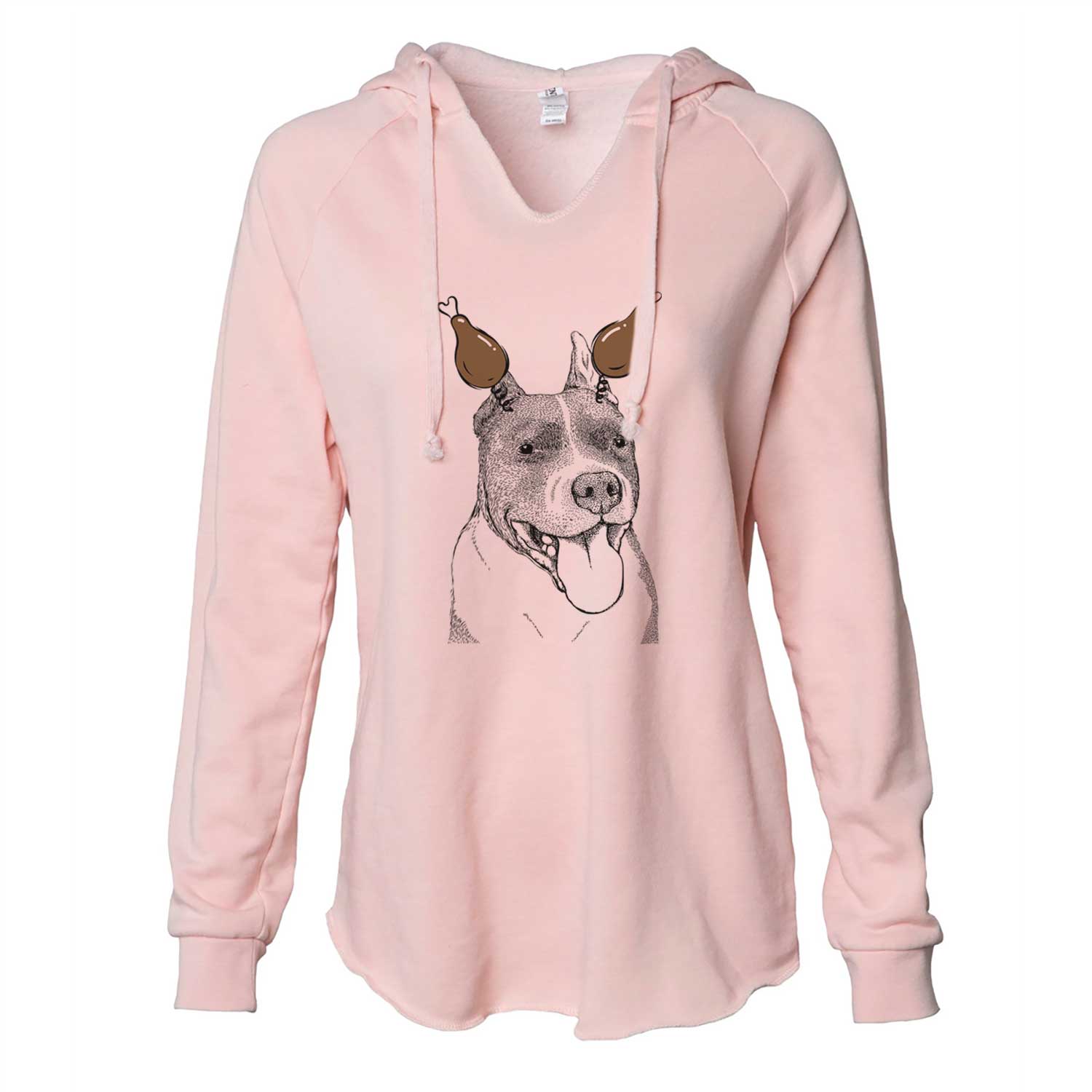 Thanksgiving Piggy the American Staffordshire Terrier - Cali Wave Hooded Sweatshirt