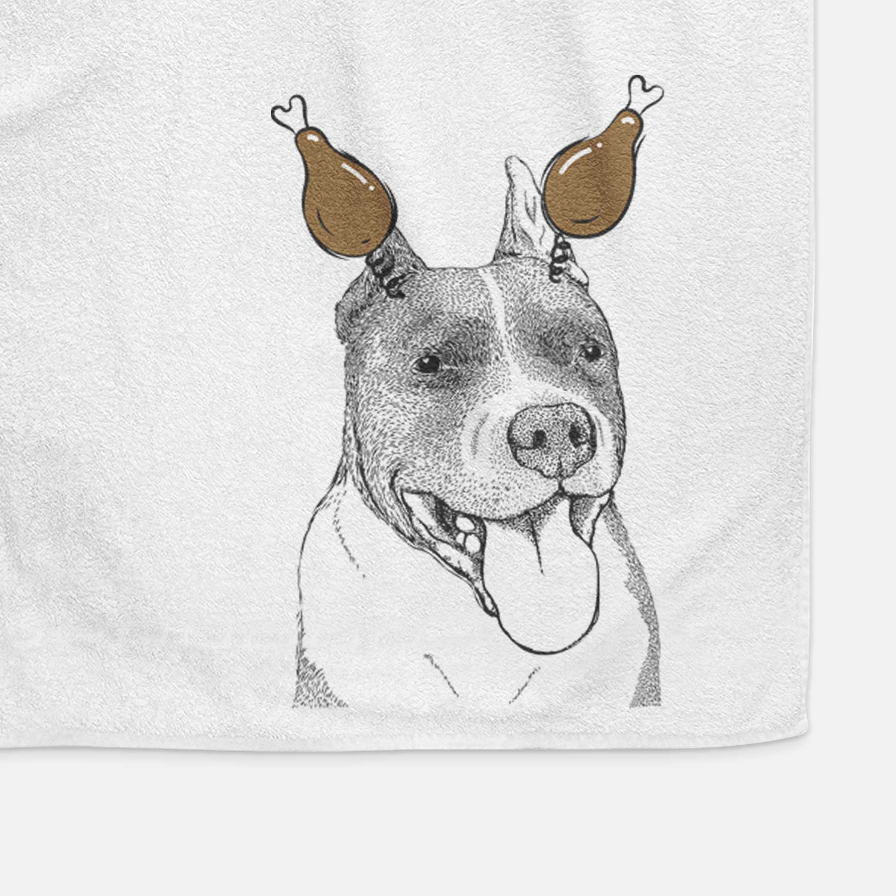 Piggy the American Staffordshire Terrier Decorative Hand Towel