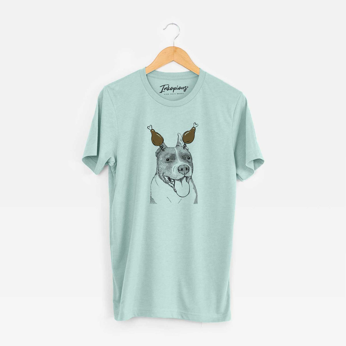 Thanksgiving Piggy the American Staffordshire Terrier - Unisex Crewneck