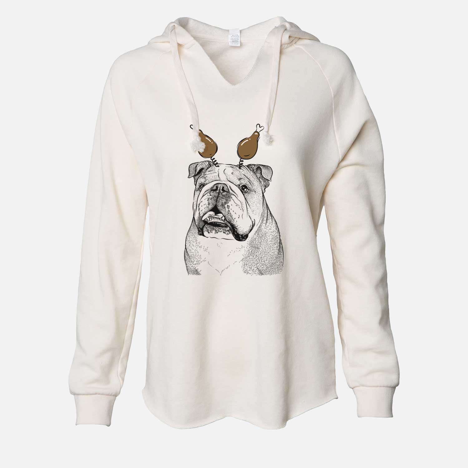 Thanksgiving Piggy the English Bulldog - Cali Wave Hooded Sweatshirt