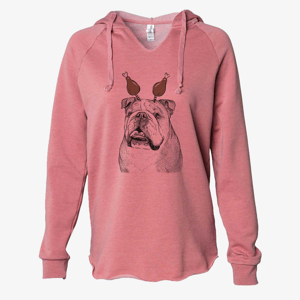 Thanksgiving Piggy the English Bulldog - Cali Wave Hooded Sweatshirt