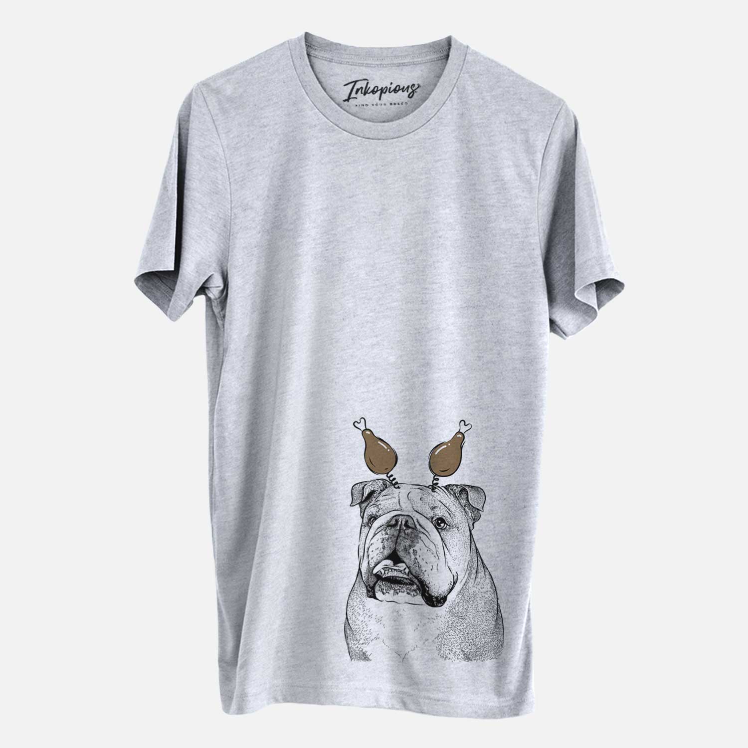 Thanksgiving Piggy the English Bulldog - Unisex Crewneck