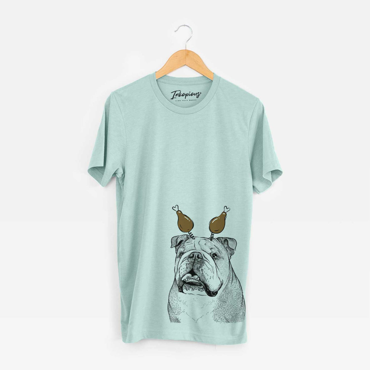 Thanksgiving Piggy the English Bulldog - Unisex Crewneck