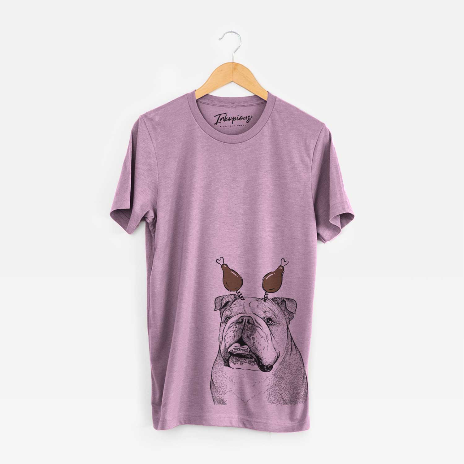 Thanksgiving Piggy the English Bulldog - Unisex Crewneck