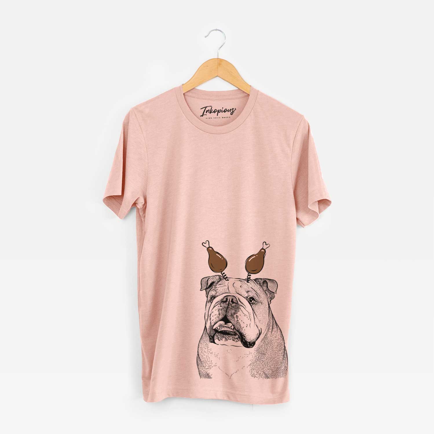 Thanksgiving Piggy the English Bulldog - Unisex Crewneck