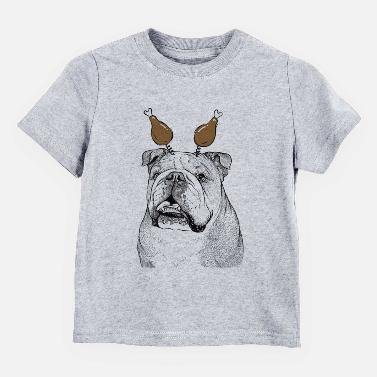 Thanksgiving Piggy the English Bulldog - Kids/Youth/Toddler Shirt