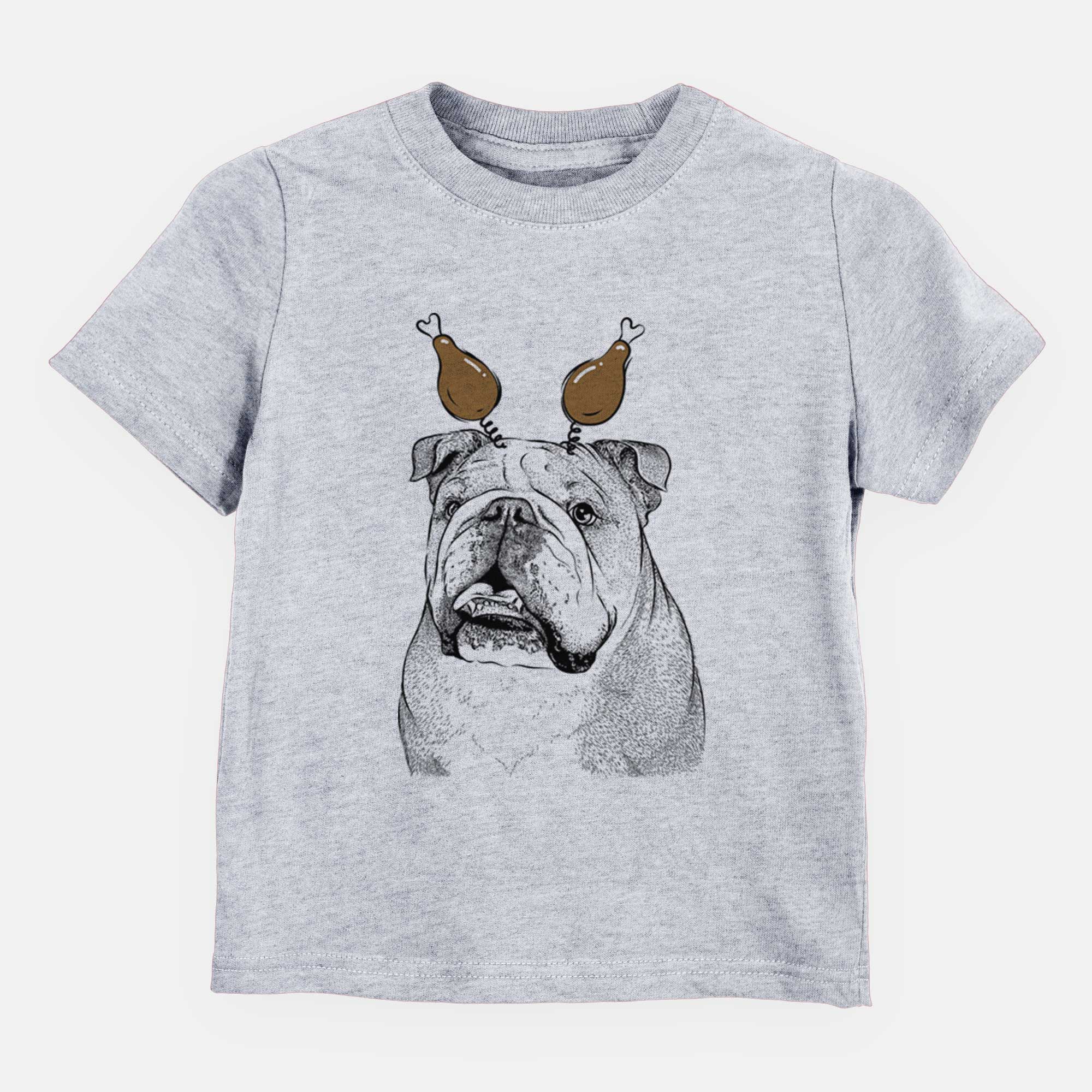 Thanksgiving Piggy the English Bulldog - Kids/Youth/Toddler Shirt