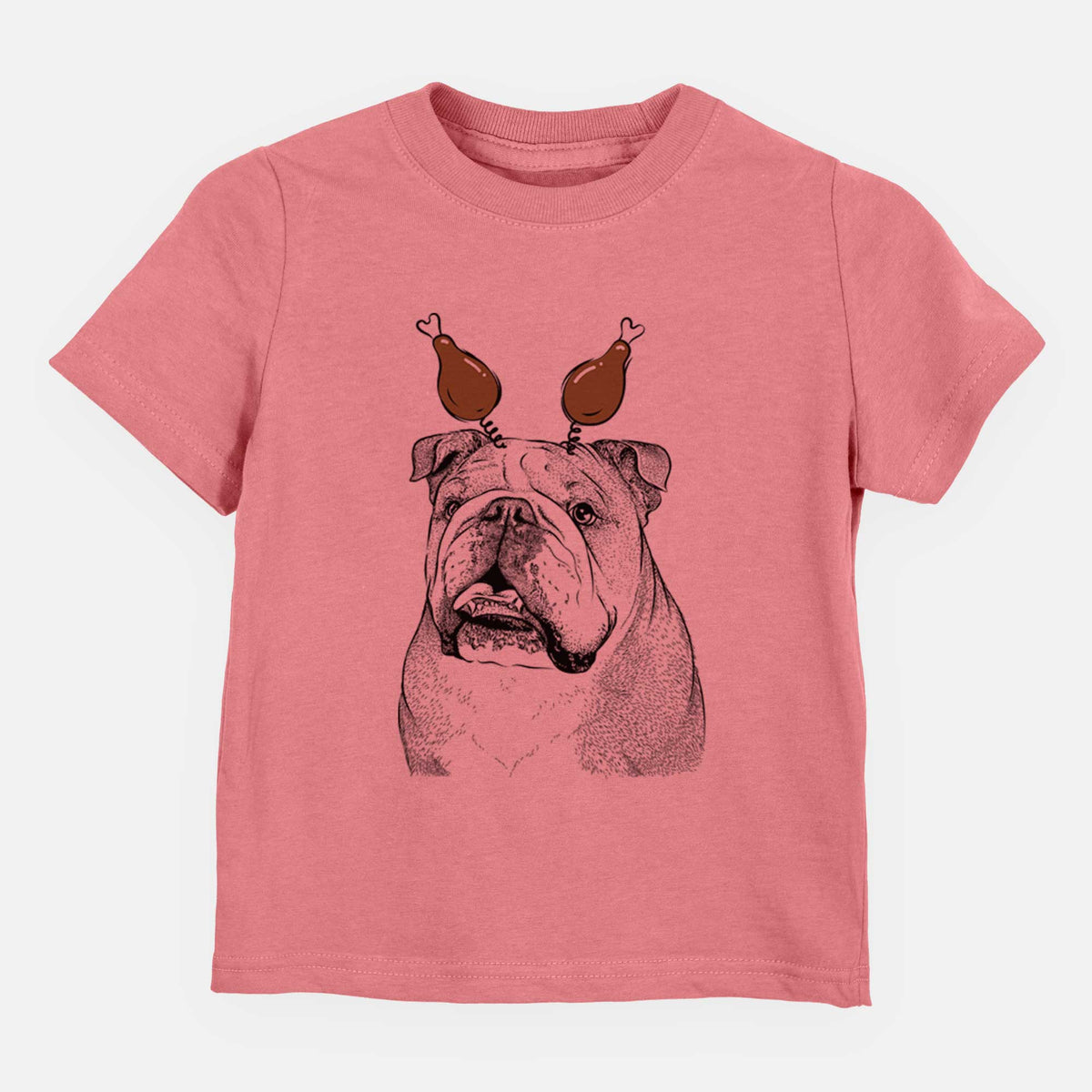 Thanksgiving Piggy the English Bulldog - Kids/Youth/Toddler Shirt