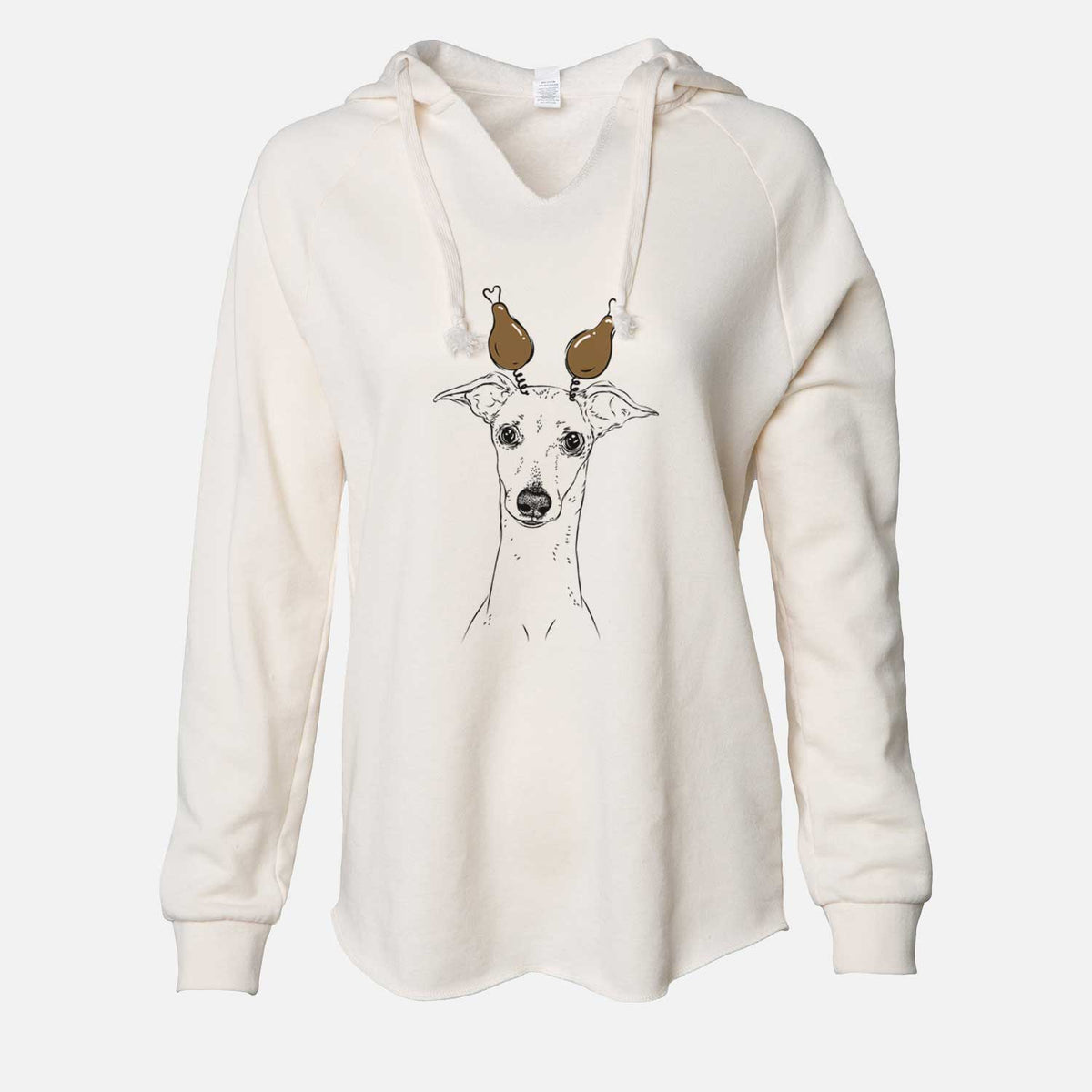 Thanksgiving Pip the Italian Greyhound - Cali Wave Hooded Sweatshirt