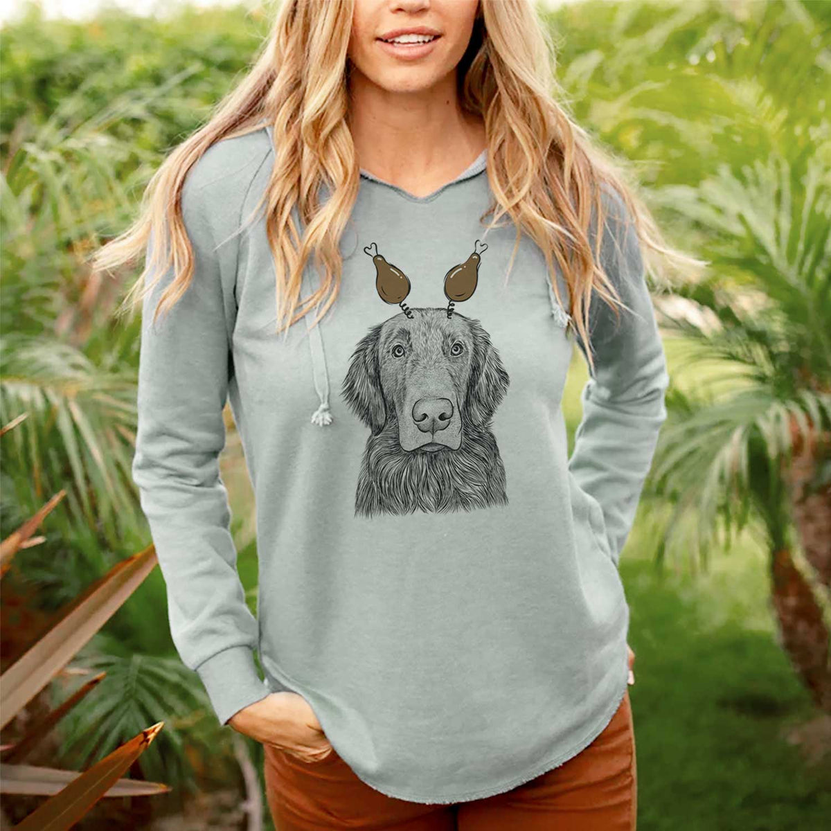 Thanksgiving Pippin the Flat Coated Retriever - Cali Wave Hooded Sweatshirt