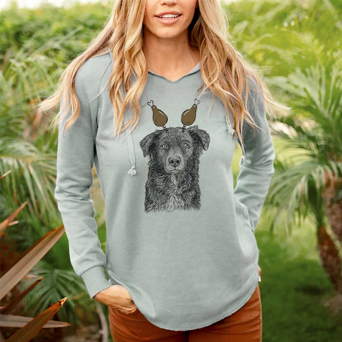 Thanksgiving Pixel the Australian Shepherd - Cali Wave Hooded Sweatshirt