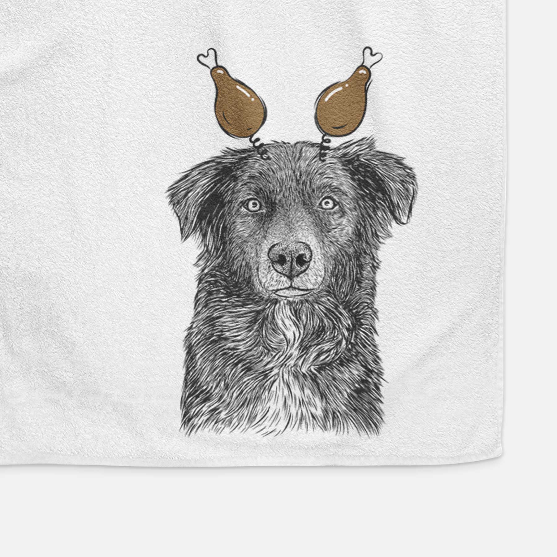 Pixel the Australian Shepherd Decorative Hand Towel