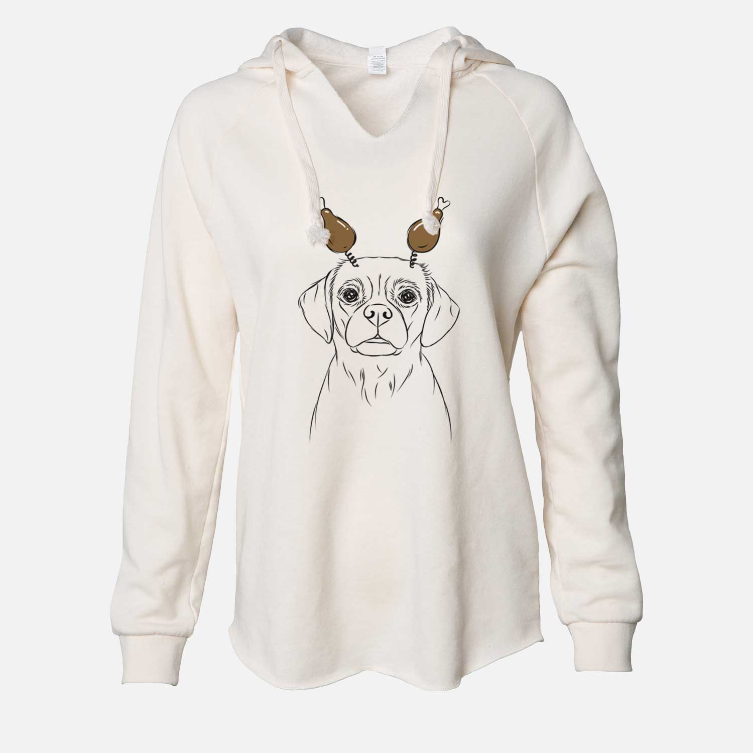 Thanksgiving Popcorn the Puggle - Cali Wave Hooded Sweatshirt