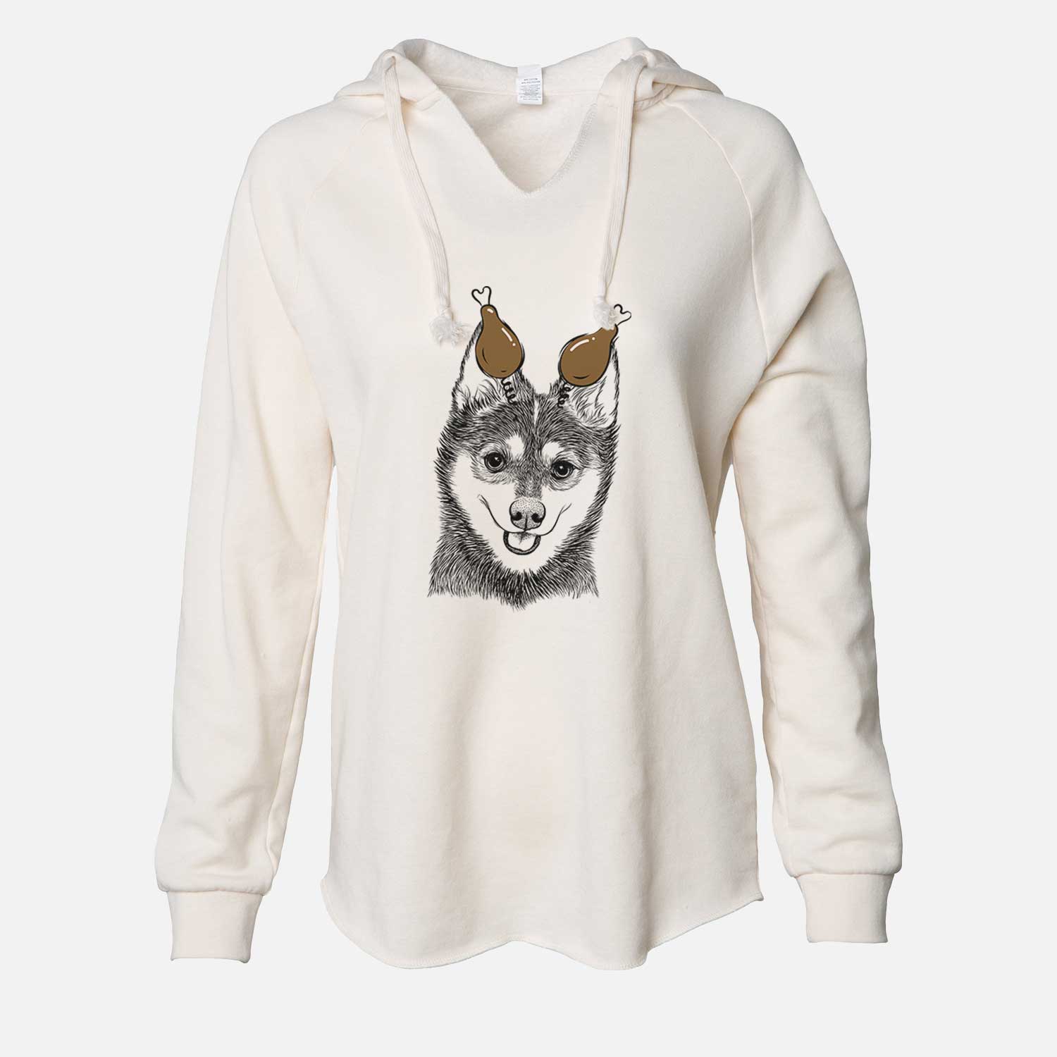 Thanksgiving Posey the Alaskan Klee Kai - Cali Wave Hooded Sweatshirt