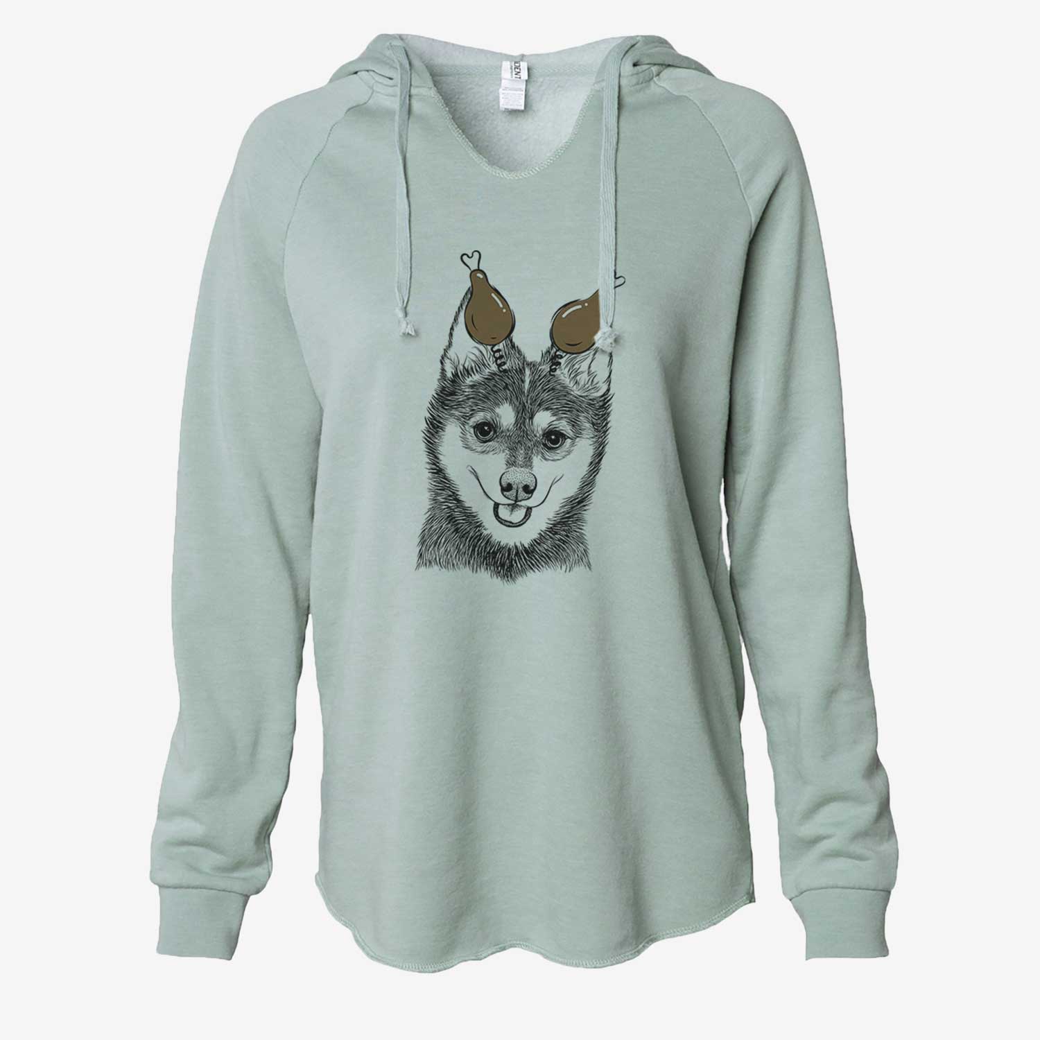 Thanksgiving Posey the Alaskan Klee Kai - Cali Wave Hooded Sweatshirt