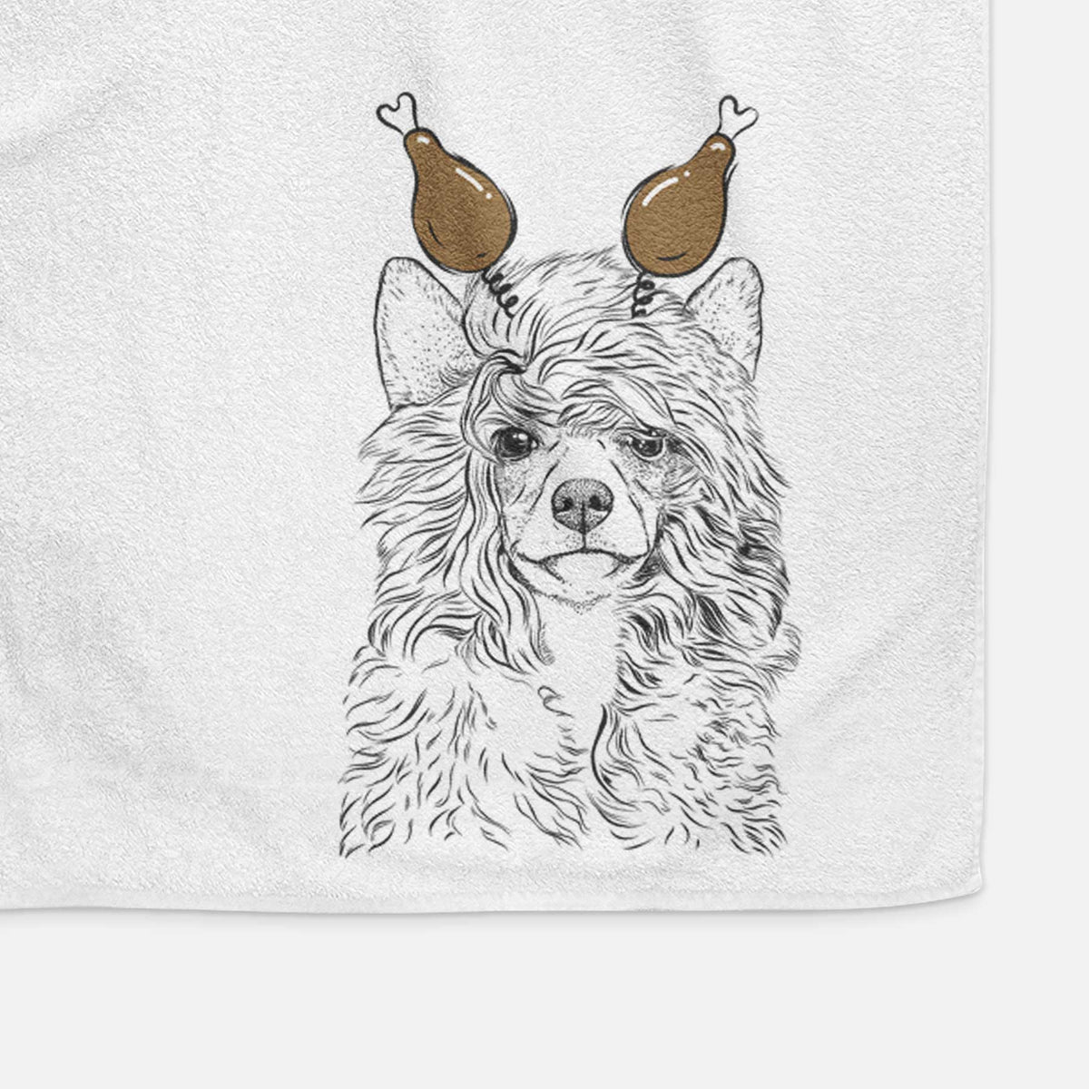 Preston the Powderpuff Chinese Crested Decorative Hand Towel