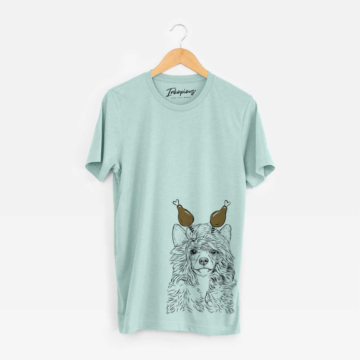 Thanksgiving Preston the Powderpuff Chinese Crested - Unisex Crewneck