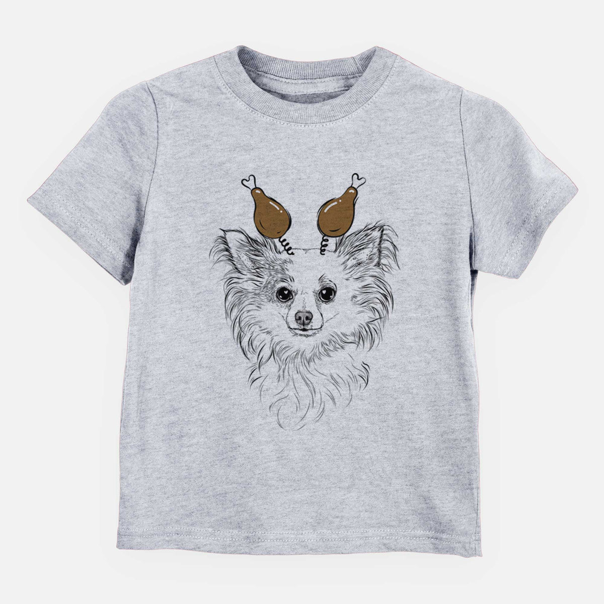 Thanksgiving Princess Ava the Long Haired Chihuahua - Kids/Youth/Toddler Shirt