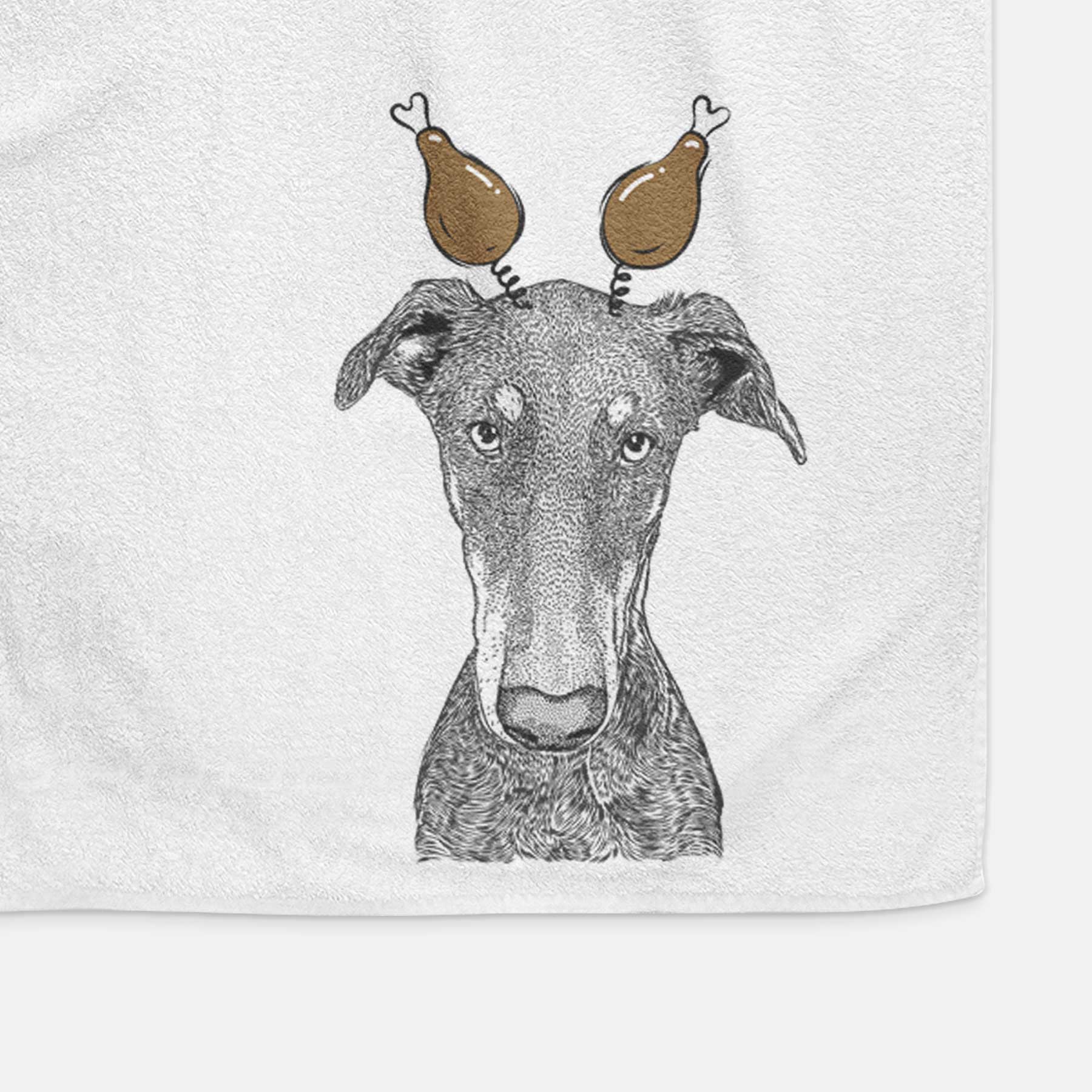 Princess Fiona the Doberman Pinscher Decorative Hand Towel