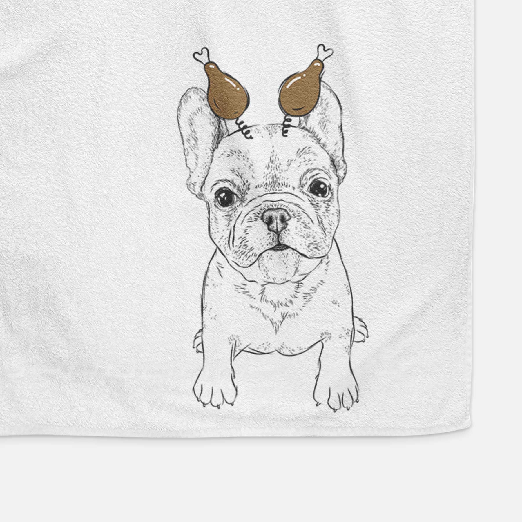 Puppy Pierre the French Bulldog Decorative Hand Towel