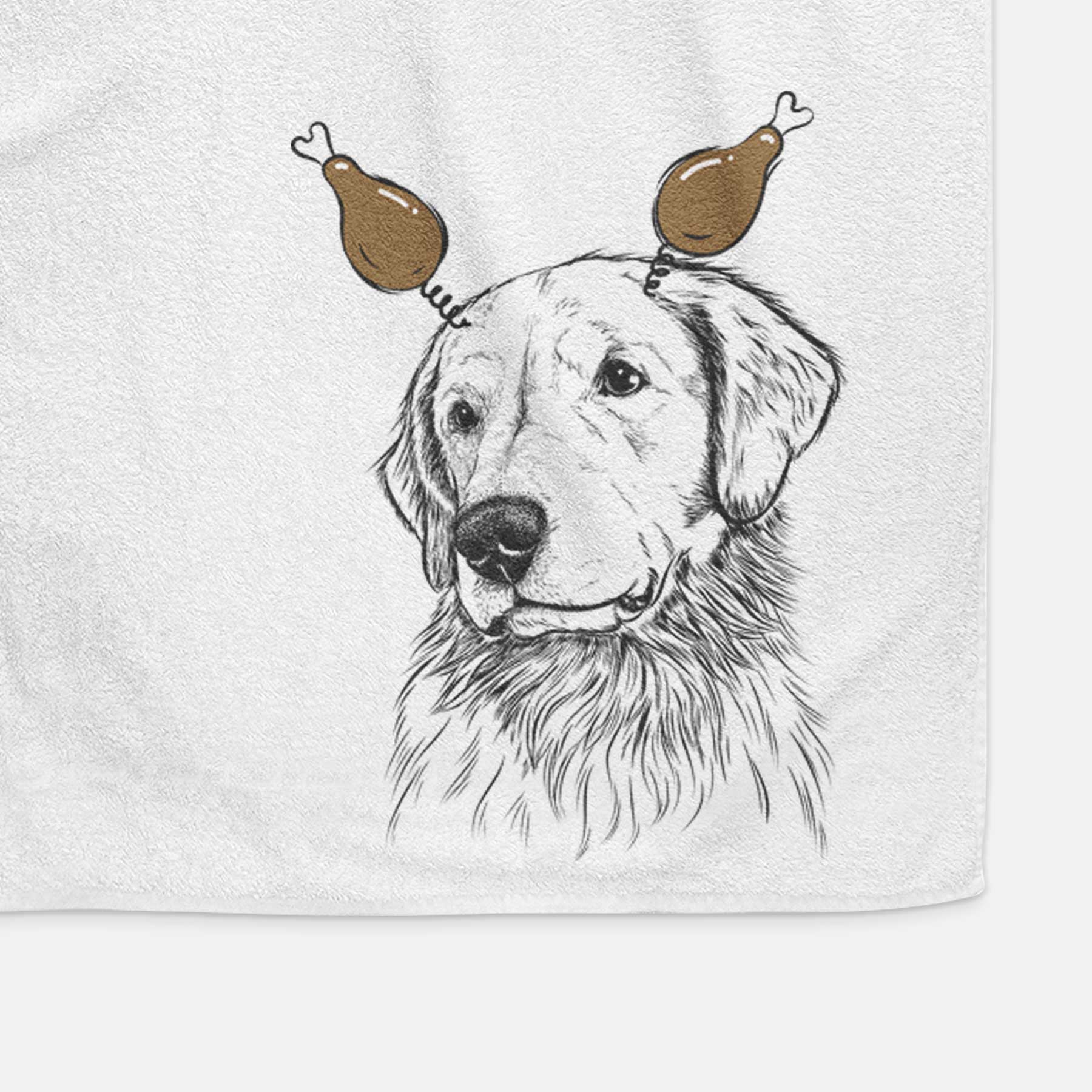 Quinn the Golden Retriever Decorative Hand Towel