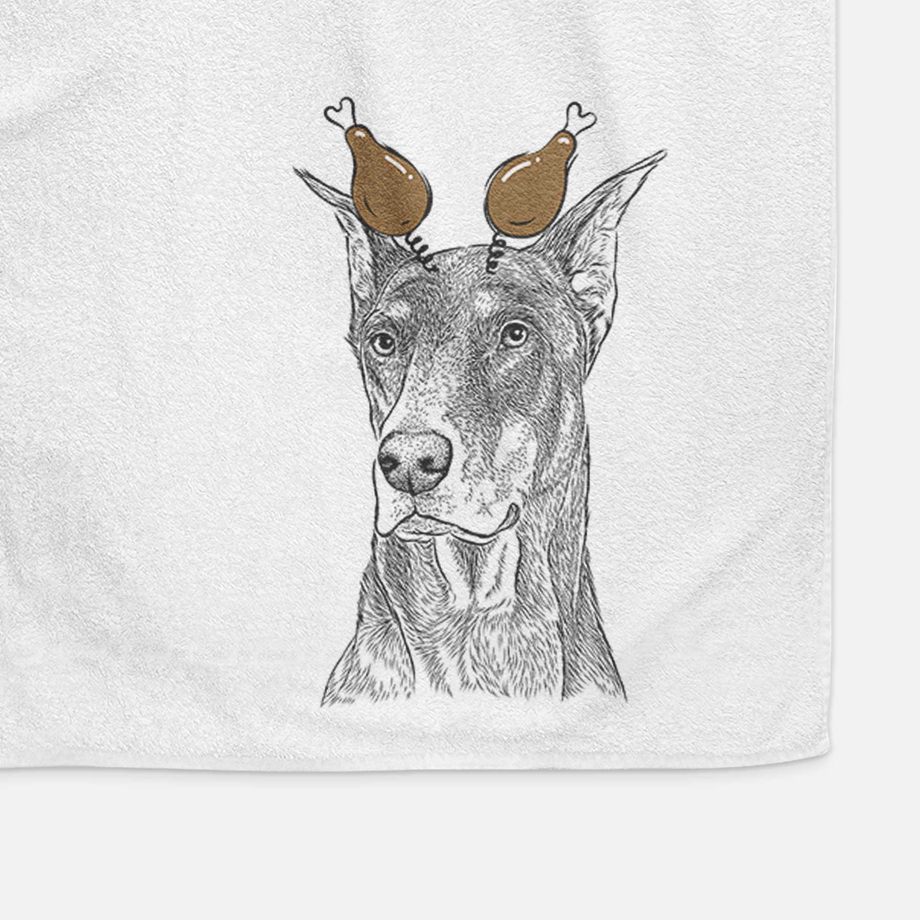 RJ the Doberman Pinscher Decorative Hand Towel