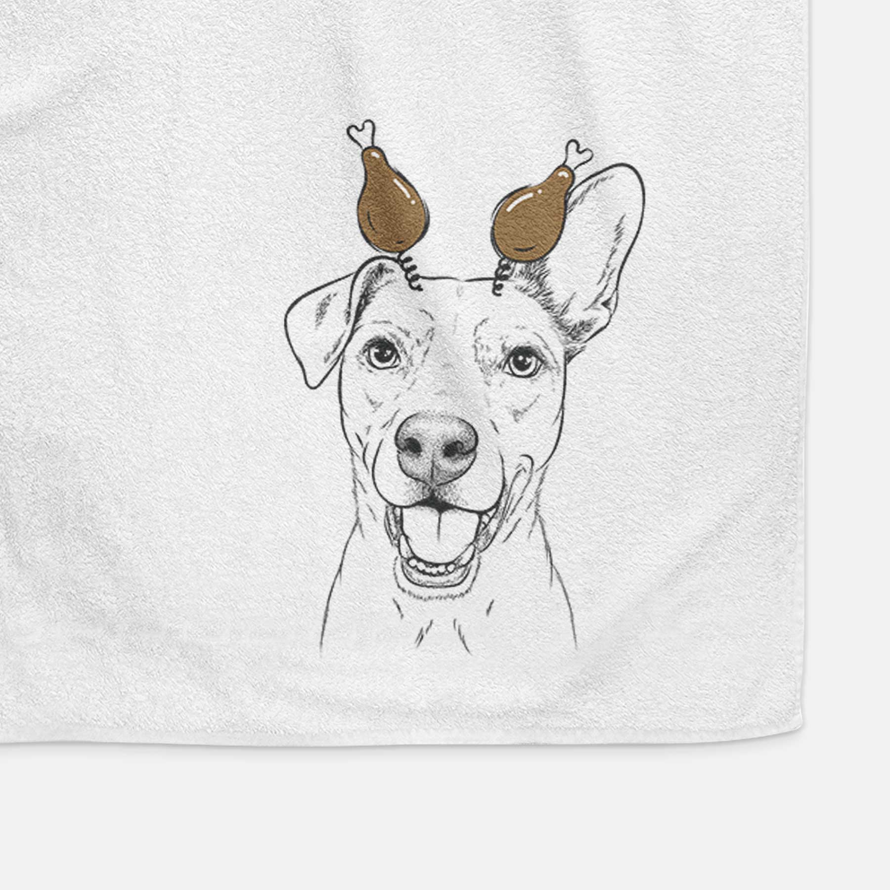 Radar the Pitbull Mix Decorative Hand Towel