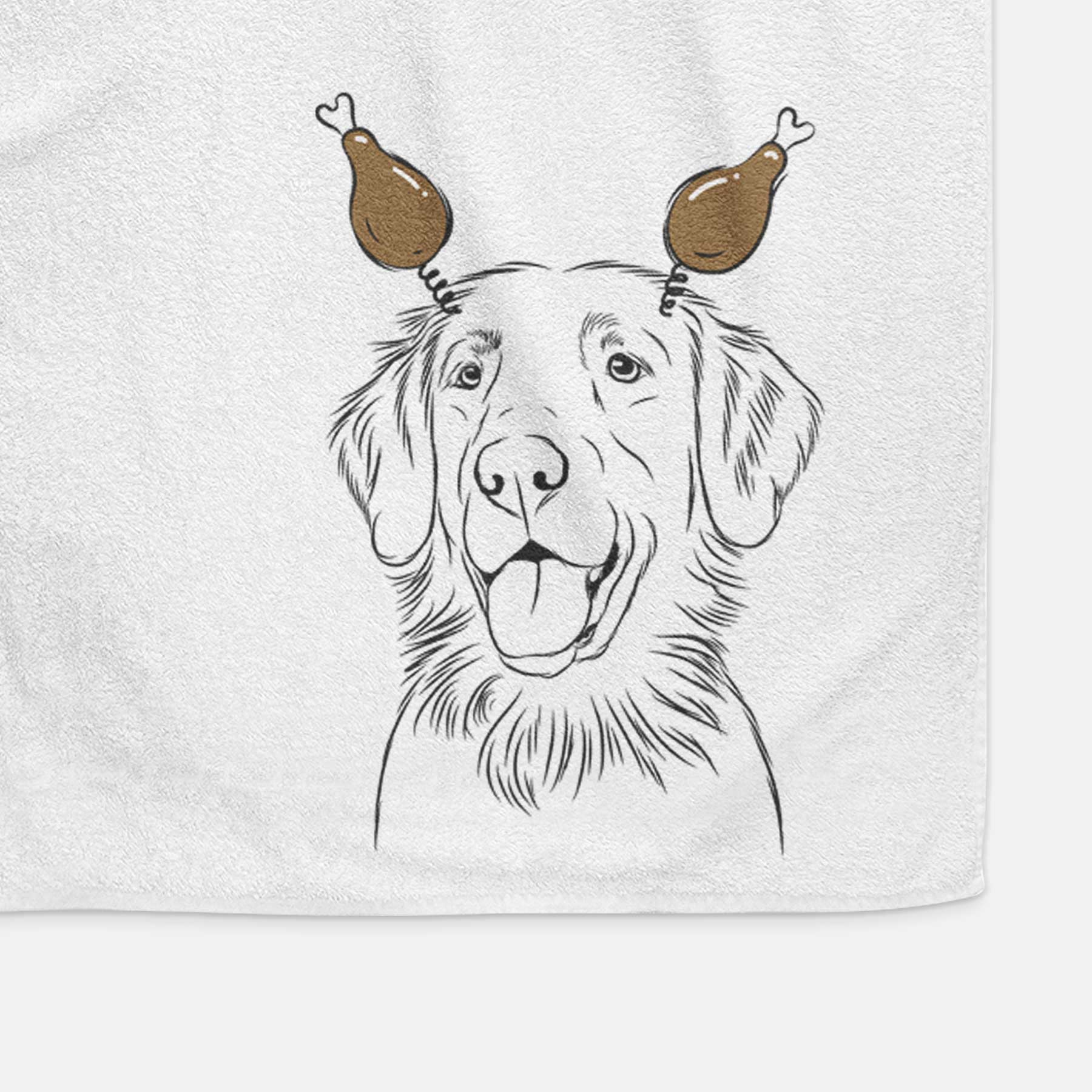 Raisin the Flat Coated Retriever Decorative Hand Towel