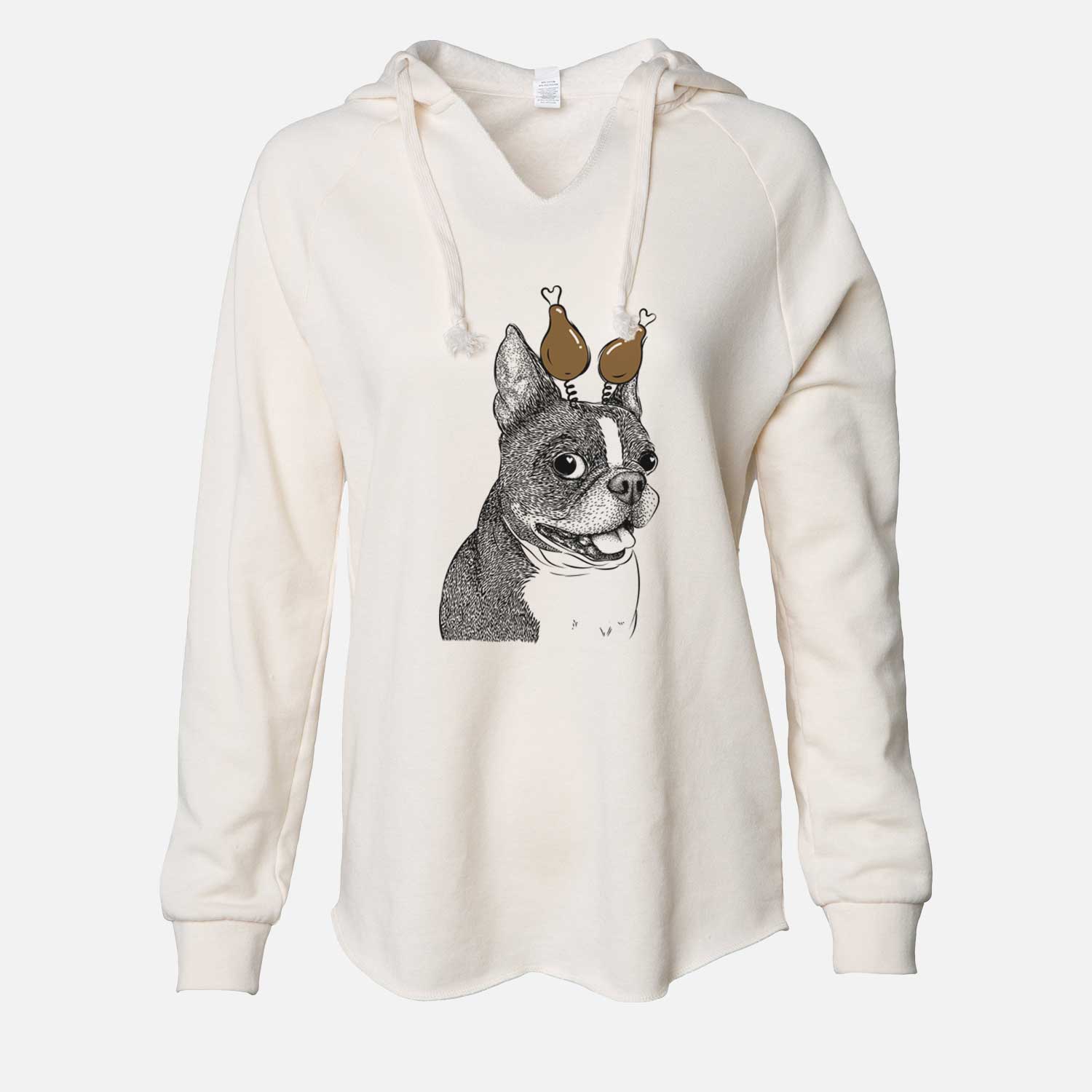 Thanksgiving Ralphie the Boston Terrier - Cali Wave Hooded Sweatshirt