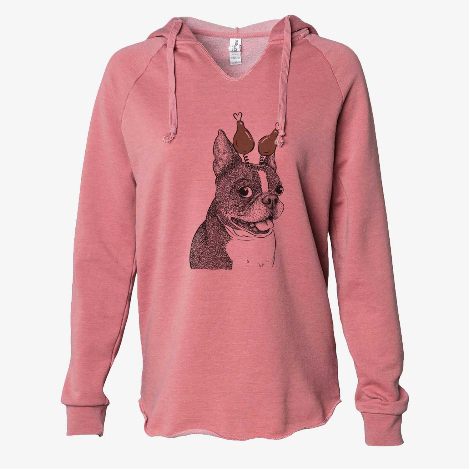 Thanksgiving Ralphie the Boston Terrier - Cali Wave Hooded Sweatshirt