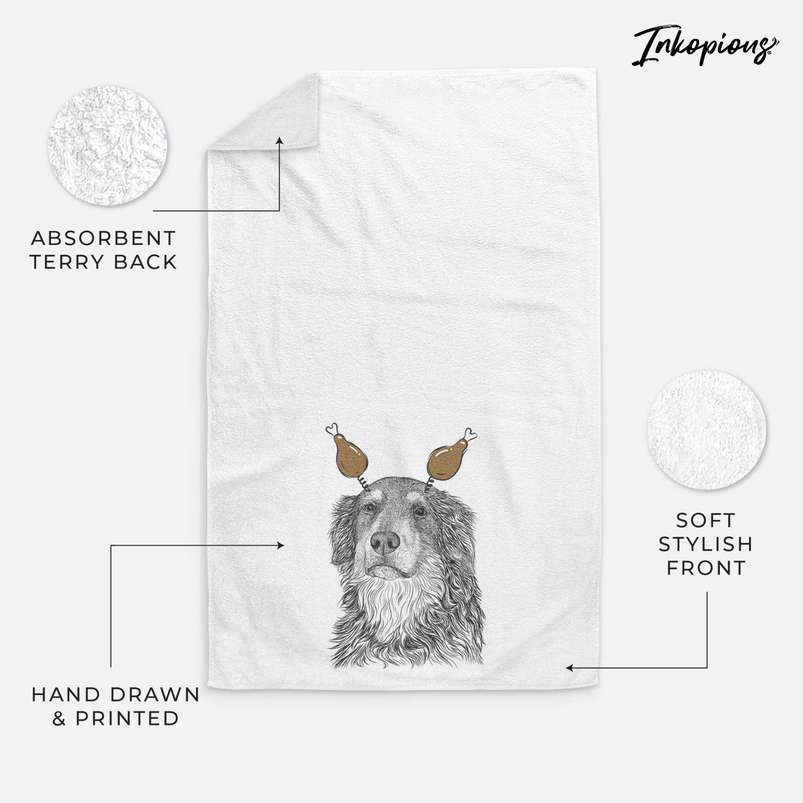 Ranger the Mixed Breed Decorative Hand Towel