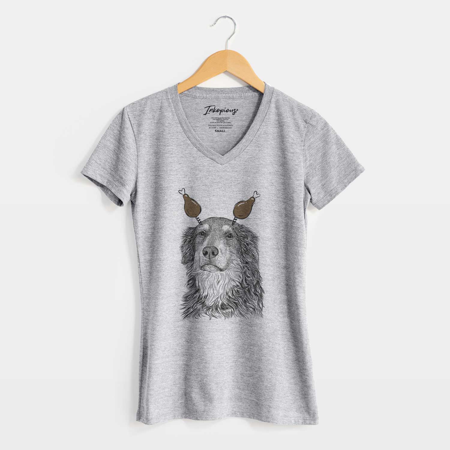 Thanksgiving Ranger the Mixed Breed - Women's V-neck Shirt