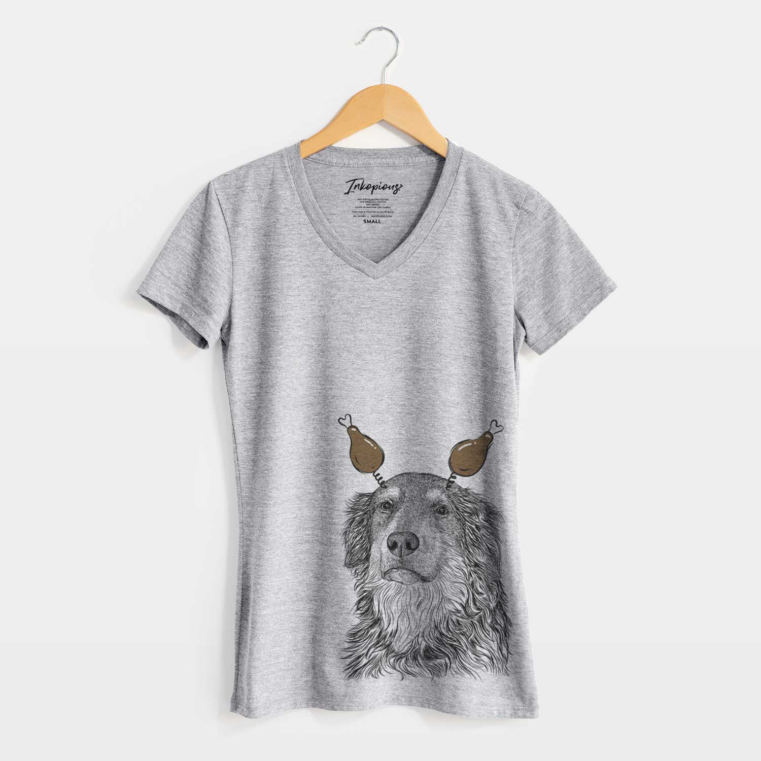 Thanksgiving Ranger the Mixed Breed - Women's V-neck Shirt