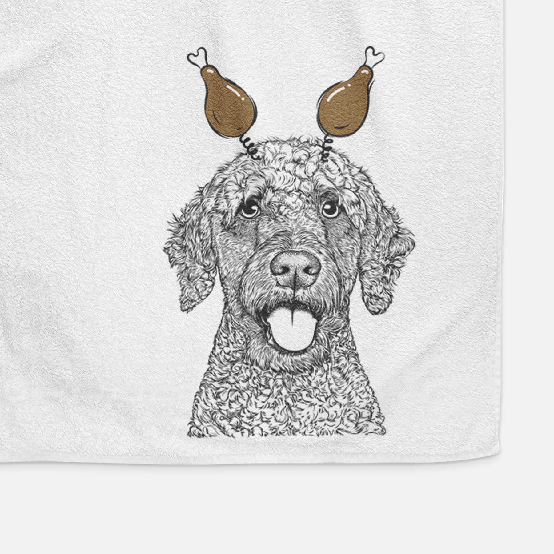 Reina the Spanish Water Dog Decorative Hand Towel