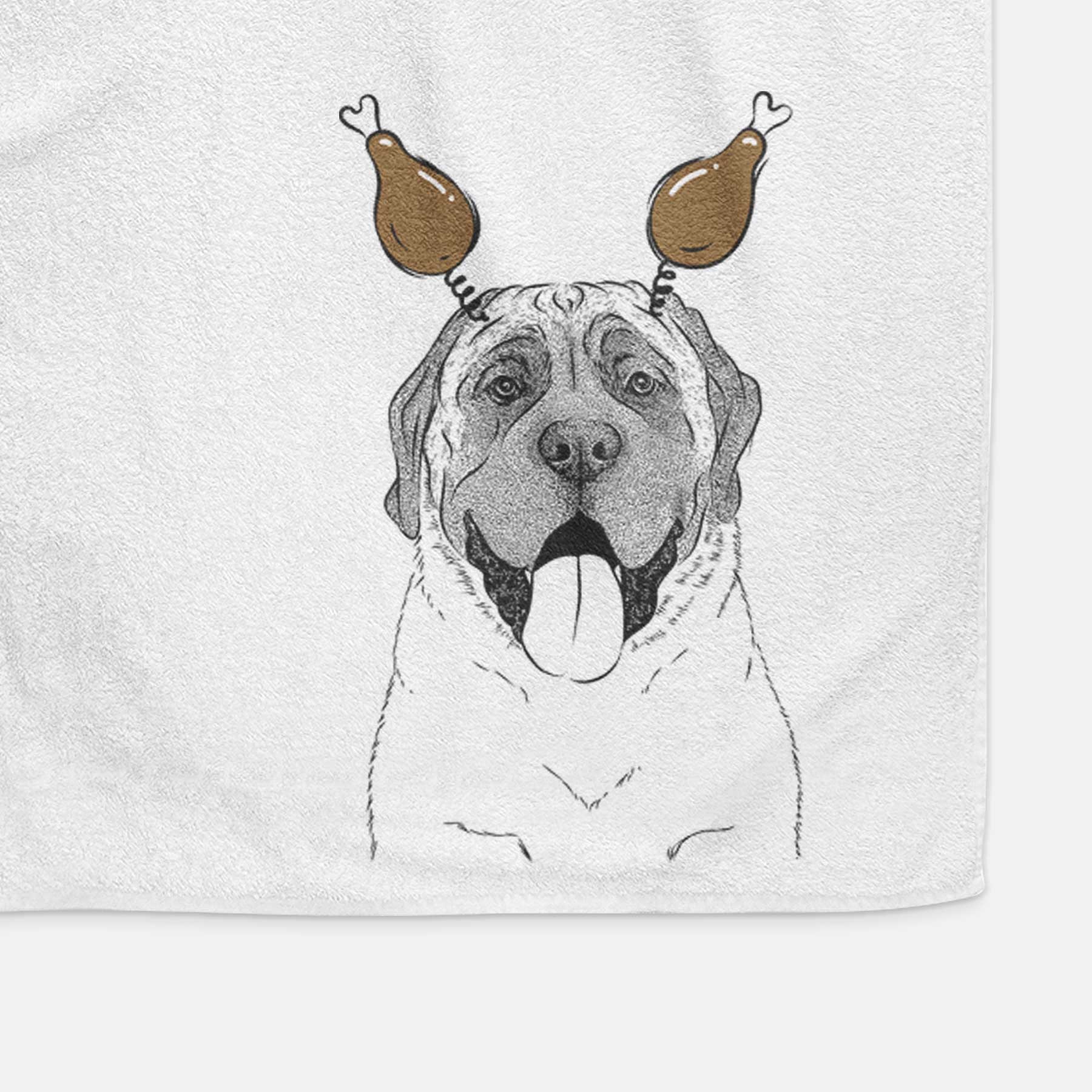 Remmie the English Mastiff Decorative Hand Towel