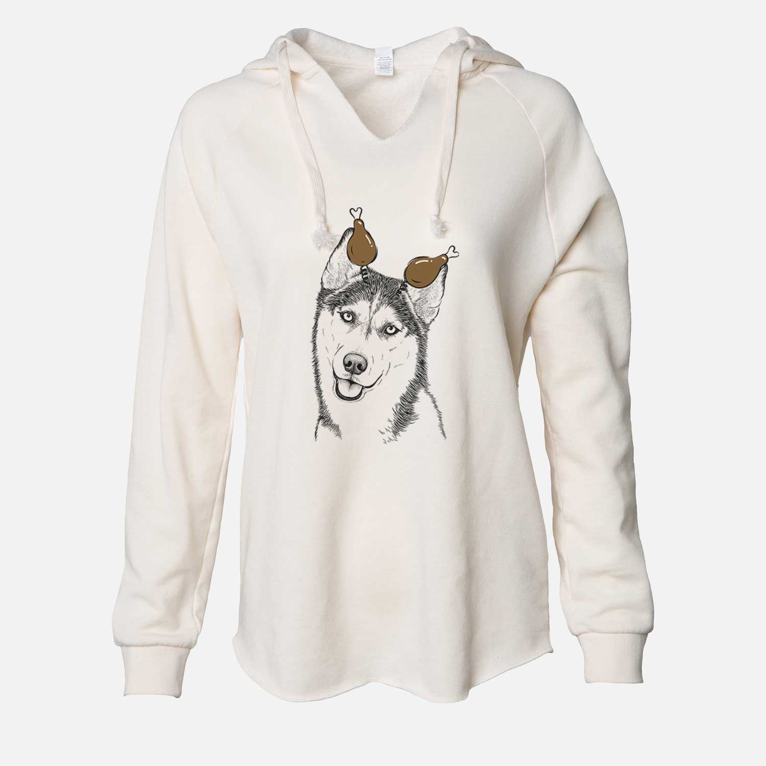 Thanksgiving Remmie the Siberian Husky - Cali Wave Hooded Sweatshirt