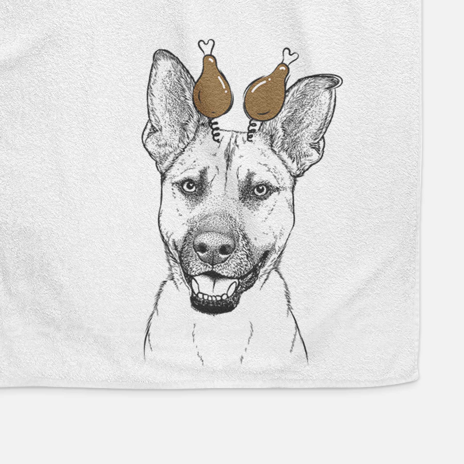 Remus the German Shepherd Mix Decorative Hand Towel