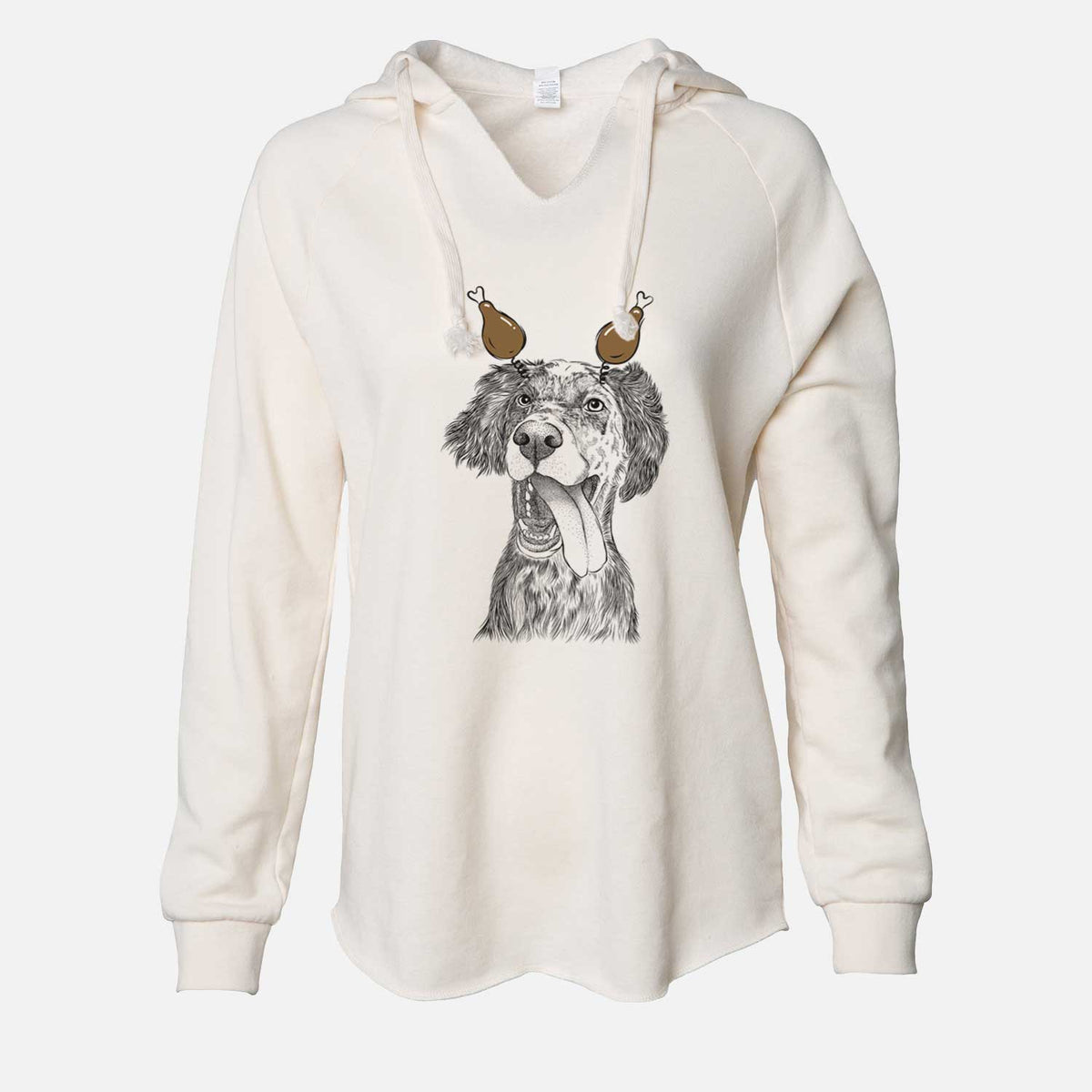 Thanksgiving Renly the English Setter - Cali Wave Hooded Sweatshirt