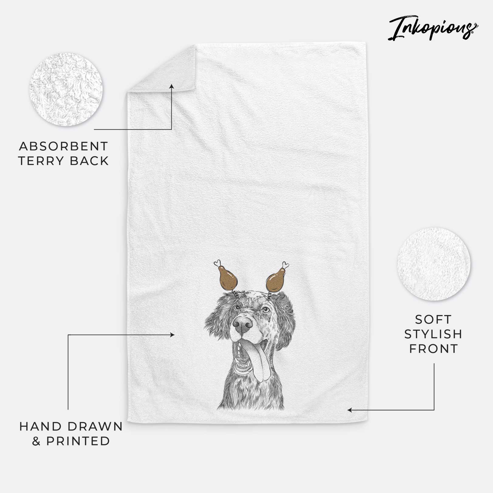 Renly the English Setter Decorative Hand Towel