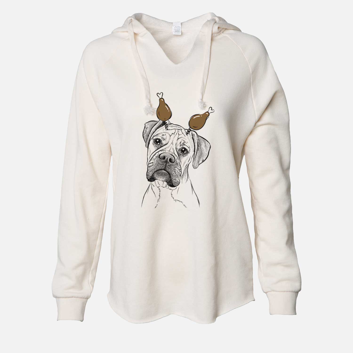 Thanksgiving Reuby the Boxer - Cali Wave Hooded Sweatshirt