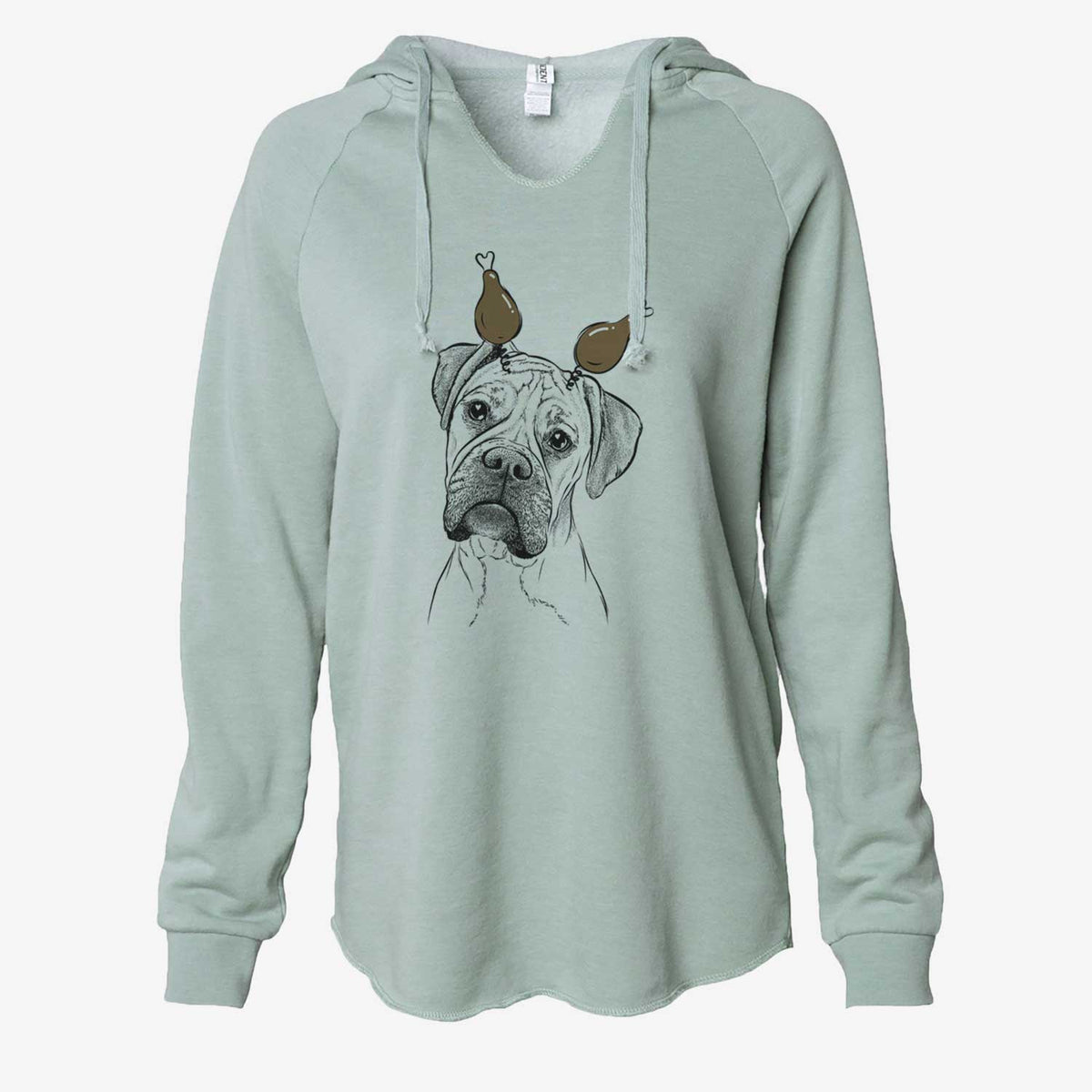 Thanksgiving Reuby the Boxer - Cali Wave Hooded Sweatshirt